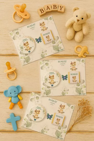 Yeni Doğan ve Baby Shower Çikolatalı Kapak Açacak Magnet Hediyelikleri