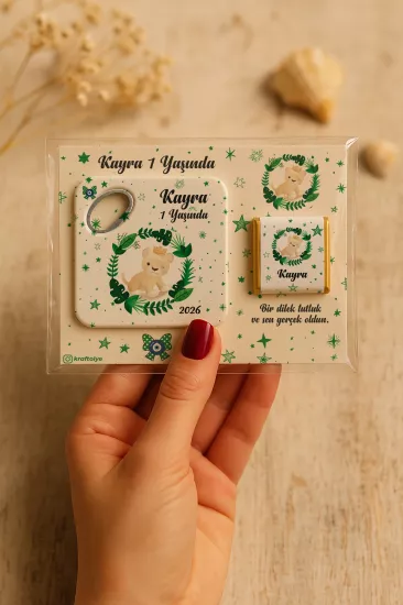 Çikolatalı Kare Bardak Altlığı Açacak Magnet