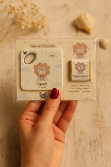Çikolatalı Kare Bardak Altlığı Açacak Magnet