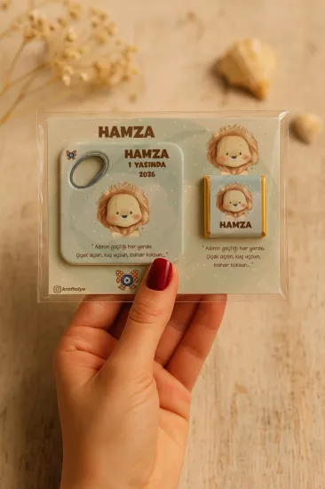 Çikolatalı Kare Bardak Altlığı Açacak Magnet
