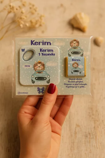 Çikolatalı Kare Bardak Altlığı Açacak Magnet