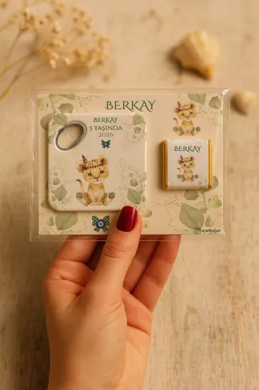 Çikolatalı Kare Bardak Altlığı Açacak Magnet