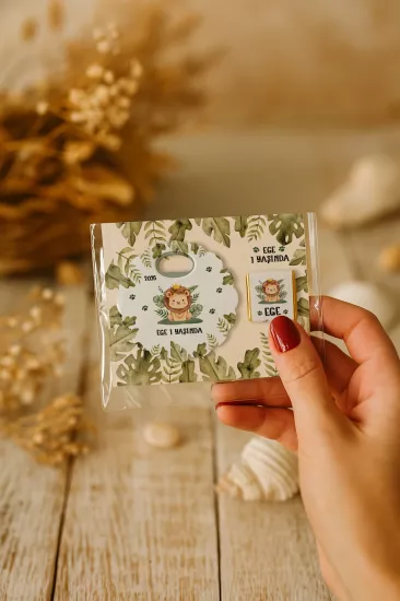 Çikolatalı Papatya Bardak Altlığı Açacak Magnet