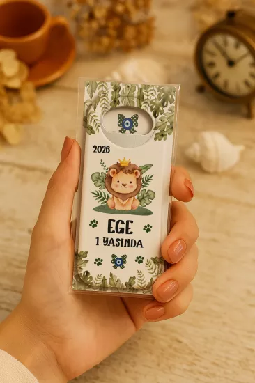 Kişiye Özel Kartlı Uzun Açacak Magnet | Bebek ve Özel Gün Hediyelikleri