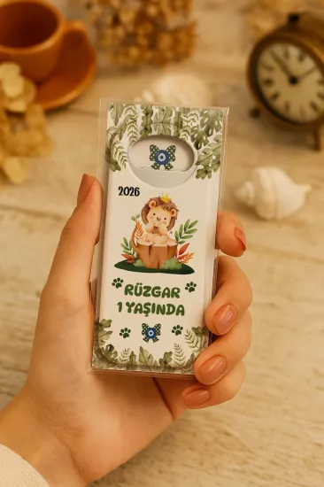 Kişiye Özel Kartlı Uzun Açacak Magnet | Bebek ve Özel Gün Hediyelikleri