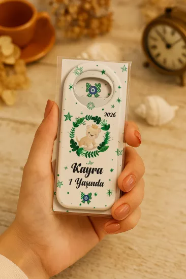 Kişiye Özel Kartlı Uzun Açacak Magnet | Bebek ve Özel Gün Hediyelikleri
