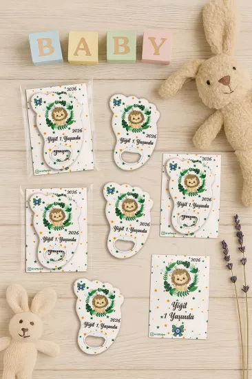 Kartlı Ayak İzi Açacak Magnet|Bebek Hediyelikleri