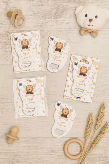 Kartlı Ayak İzi Açacak Magnet|Bebek Hediyelikleri