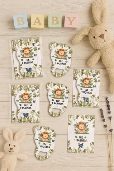 Kartlı Ayak İzi Açacak Magnet|Bebek Hediyelikleri