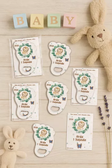 Kartlı Ayak İzi Açacak Magnet|Bebek Hediyelikleri