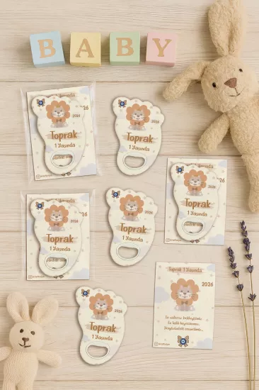 Kartlı Ayak İzi Açacak Magnet|Bebek Hediyelikleri