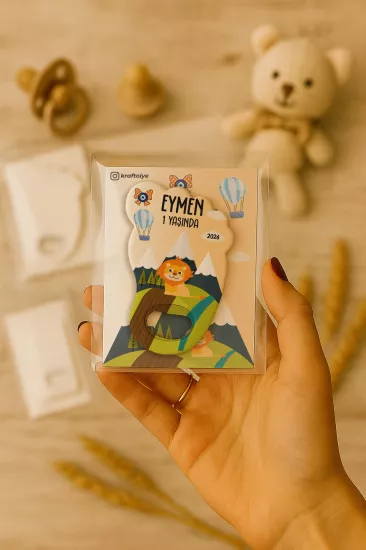 Kartlı Ayak İzi Açacak Magnet|Bebek Hediyelikleri