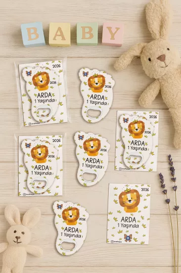 Kartlı Ayak İzi Açacak Magnet|Bebek Hediyelikleri
