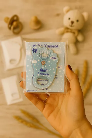 Kartlı Ayak İzi Açacak Magnet|Bebek Hediyelikleri