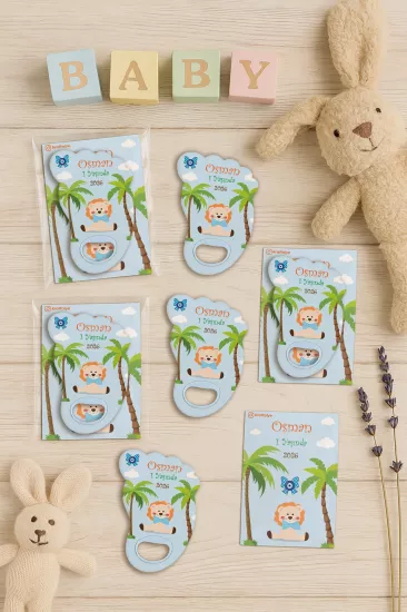 Kartlı Ayak İzi Açacak Magnet|Bebek Hediyelikleri