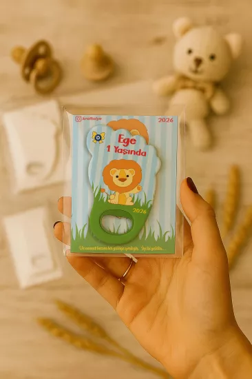 Kartlı Ayak İzi Açacak Magnet|Bebek Hediyelikleri