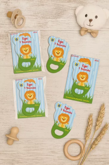 Kartlı Ayak İzi Açacak Magnet|Bebek Hediyelikleri