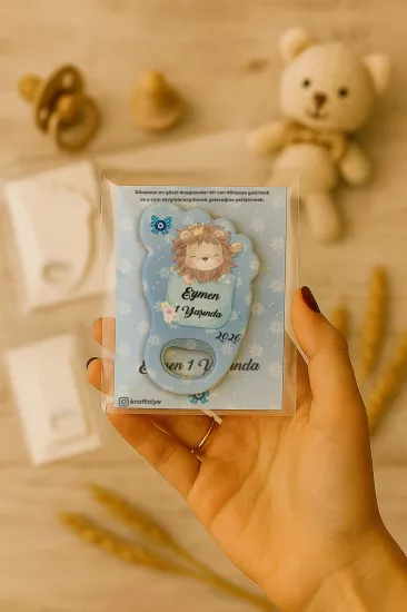 Kartlı Ayak İzi Açacak Magnet|Bebek Hediyelikleri