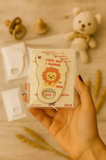 Kartlı Ayak İzi Açacak Magnet|Bebek Hediyelikleri