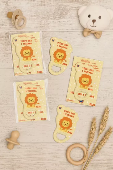 Kartlı Ayak İzi Açacak Magnet|Bebek Hediyelikleri