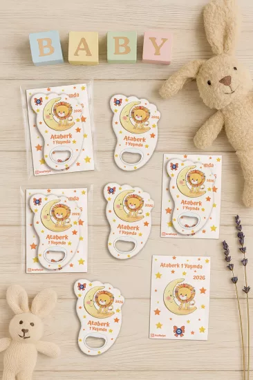 Kartlı Ayak İzi Açacak Magnet|Bebek Hediyelikleri