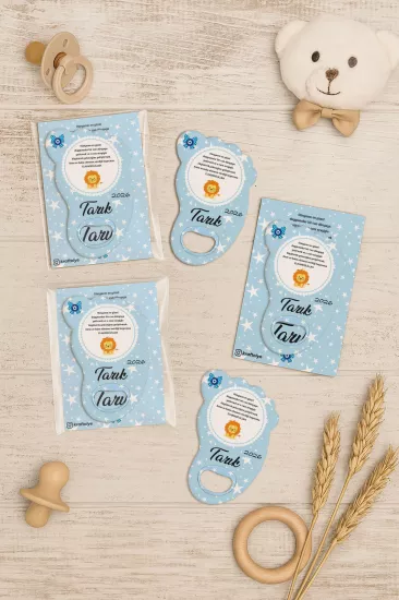 Kartlı Ayak İzi Açacak Magnet|Bebek Hediyelikleri