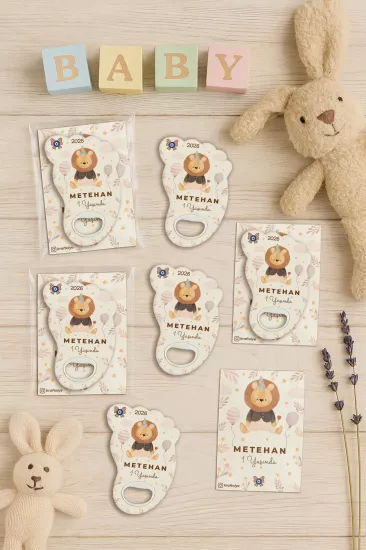 Kartlı Ayak İzi Açacak Magnet|Bebek Hediyelikleri