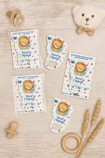 Kartlı Ayak İzi Açacak Magnet|Bebek Hediyelikleri