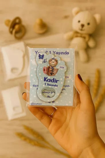 Kartlı Ayak İzi Açacak Magnet|Bebek Hediyelikleri