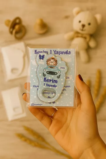 Kartlı Ayak İzi Açacak Magnet|Bebek Hediyelikleri