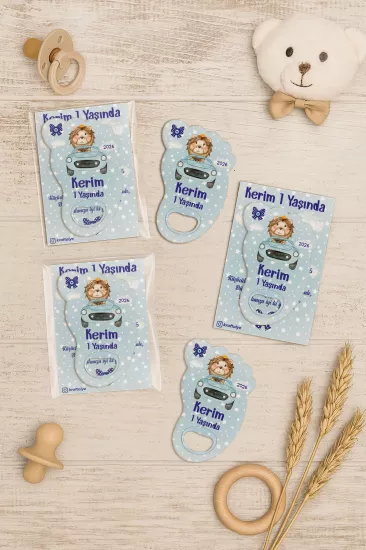 Kartlı Ayak İzi Açacak Magnet|Bebek Hediyelikleri