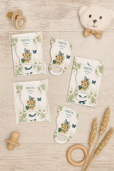 Kartlı Ayak İzi Açacak Magnet|Bebek Hediyelikleri