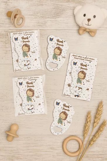 Kartlı Ayak İzi Açacak Magnet|Bebek Hediyelikleri