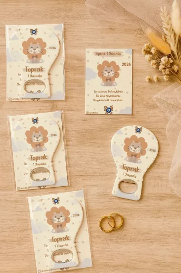 Jelatin Kartlı Bebek Hediyesi Balon Açacak Magnet | Baby Shower – Doğum Günü – Diş Buğdayı