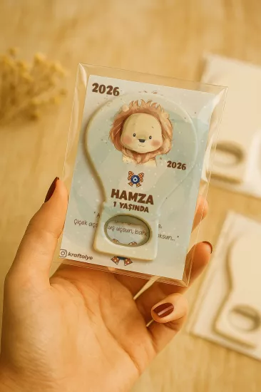 Jelatin Kartlı Bebek Hediyesi Balon Açacak Magnet | Baby Shower – Doğum Günü – Diş Buğdayı
