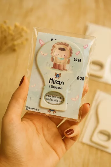 Jelatin Kartlı Bebek Hediyesi Balon Açacak Magnet | Baby Shower – Doğum Günü – Diş Buğdayı