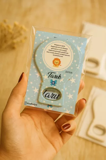 Jelatin Kartlı Bebek Hediyesi Balon Açacak Magnet | Baby Shower – Doğum Günü – Diş Buğdayı