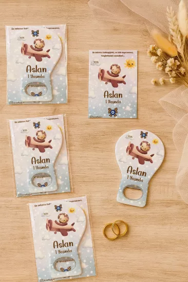 Jelatin Kartlı Bebek Hediyesi Balon Açacak Magnet | Baby Shower – Doğum Günü – Diş Buğdayı
