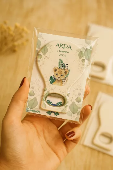 Jelatin Kartlı Bebek Hediyesi Balon Açacak Magnet | Baby Shower – Doğum Günü – Diş Buğdayı