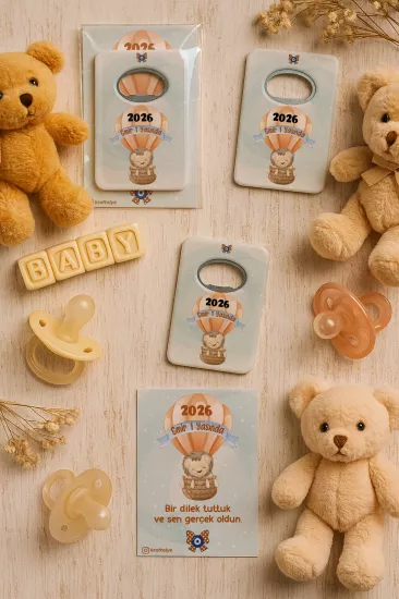 Kartlı Açacak Magnet | Bebek ve Baby Shower Hediyesi