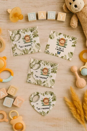 Kartlı Kalp Açacak Magnet | Bebek & Özel Gün Hediyesi