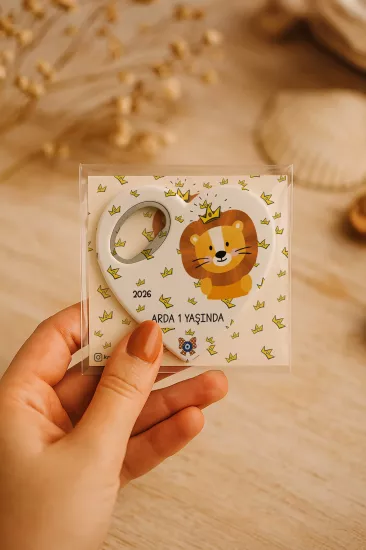 Kartlı Kalp Açacak Magnet | Bebek & Özel Gün Hediyesi