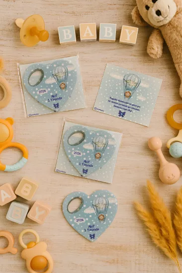 Kartlı Kalp Açacak Magnet | Bebek & Özel Gün Hediyesi