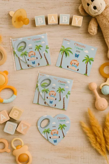 Kartlı Kalp Açacak Magnet | Bebek & Özel Gün Hediyesi