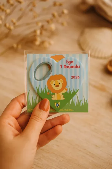 Kartlı Kalp Açacak Magnet | Bebek & Özel Gün Hediyesi