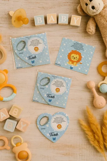 Kartlı Kalp Açacak Magnet | Bebek & Özel Gün Hediyesi