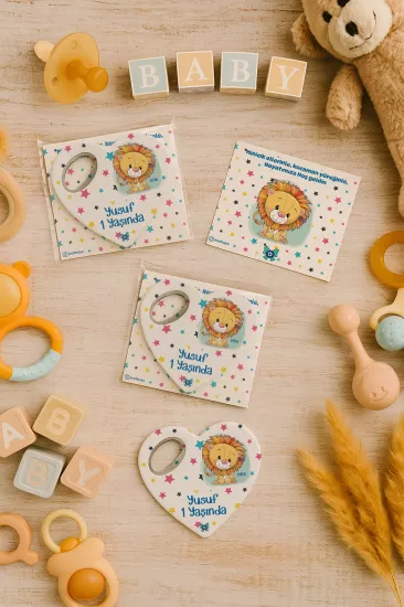 Kartlı Kalp Açacak Magnet | Bebek & Özel Gün Hediyesi