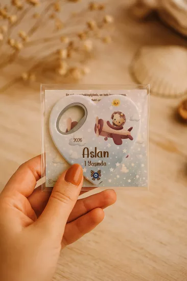 Kartlı Kalp Açacak Magnet | Bebek & Özel Gün Hediyesi