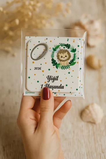 Doğum Günü & Baby Shower Dikdörtgen Açacak Magnet