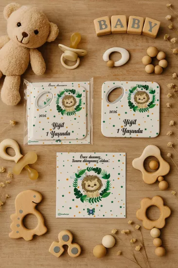 Doğum Günü & Baby Shower Dikdörtgen Açacak Magnet